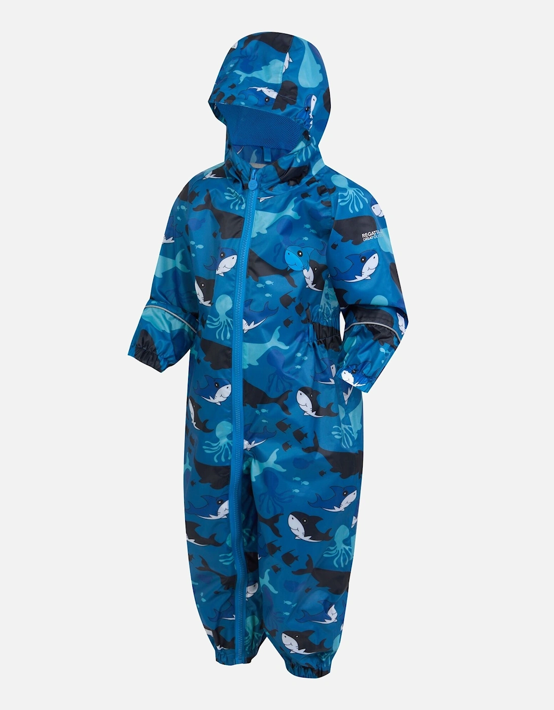 Childrens/Kids Pobble Bubbles The Shark Waterproof Puddle Suit