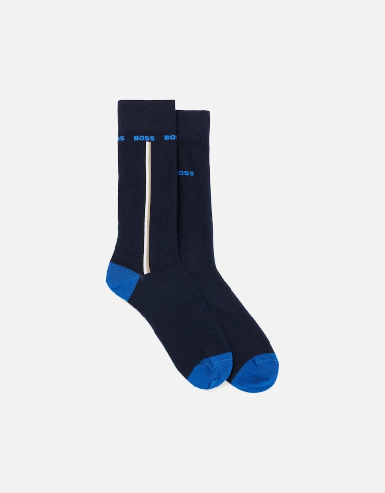 BOSS Black 2P RS Iconic CC Socks 10244705 401 Dark Blue