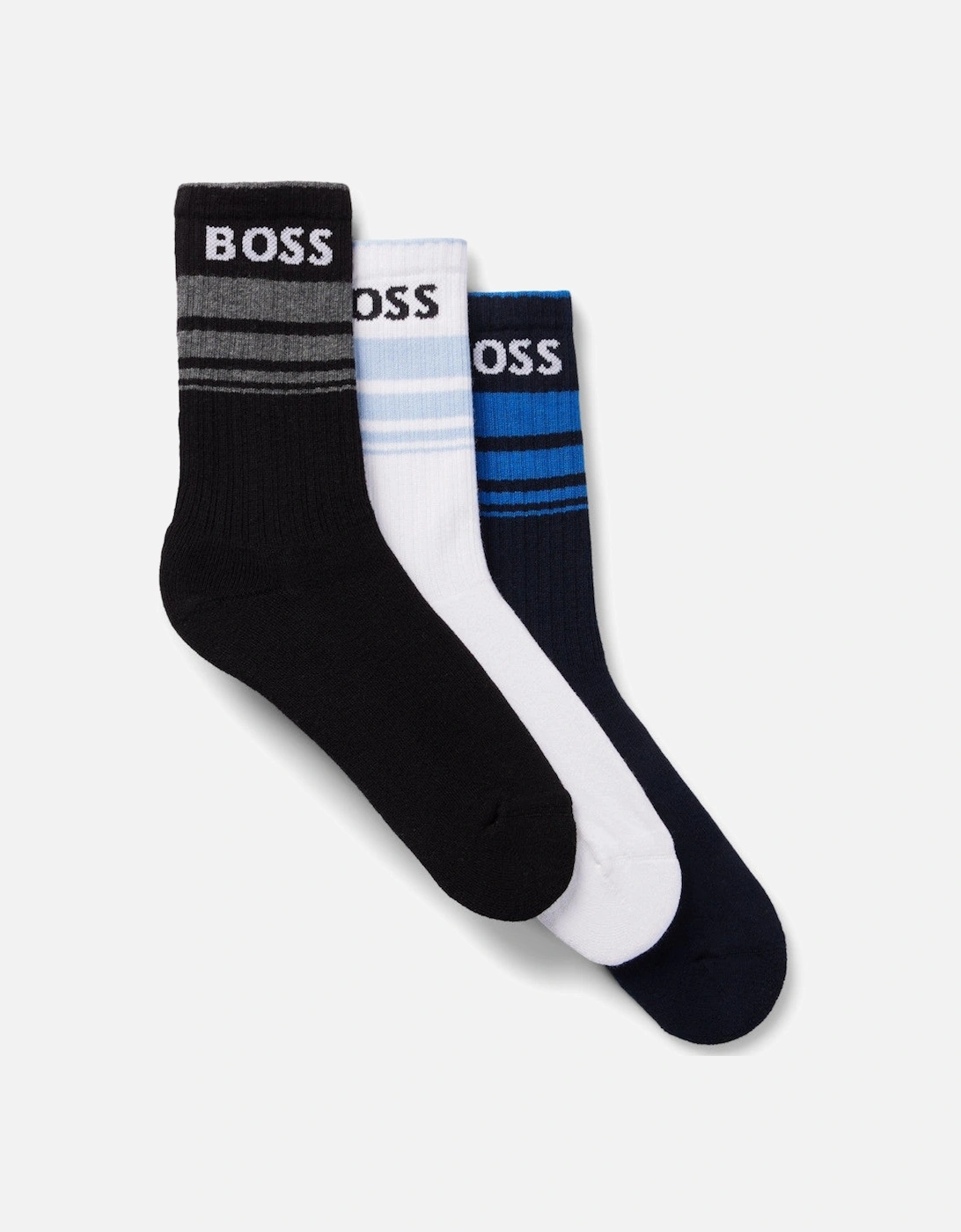 BOSS Black 3P QS Rib Stripe Socks 961 Misc, 4 of 3