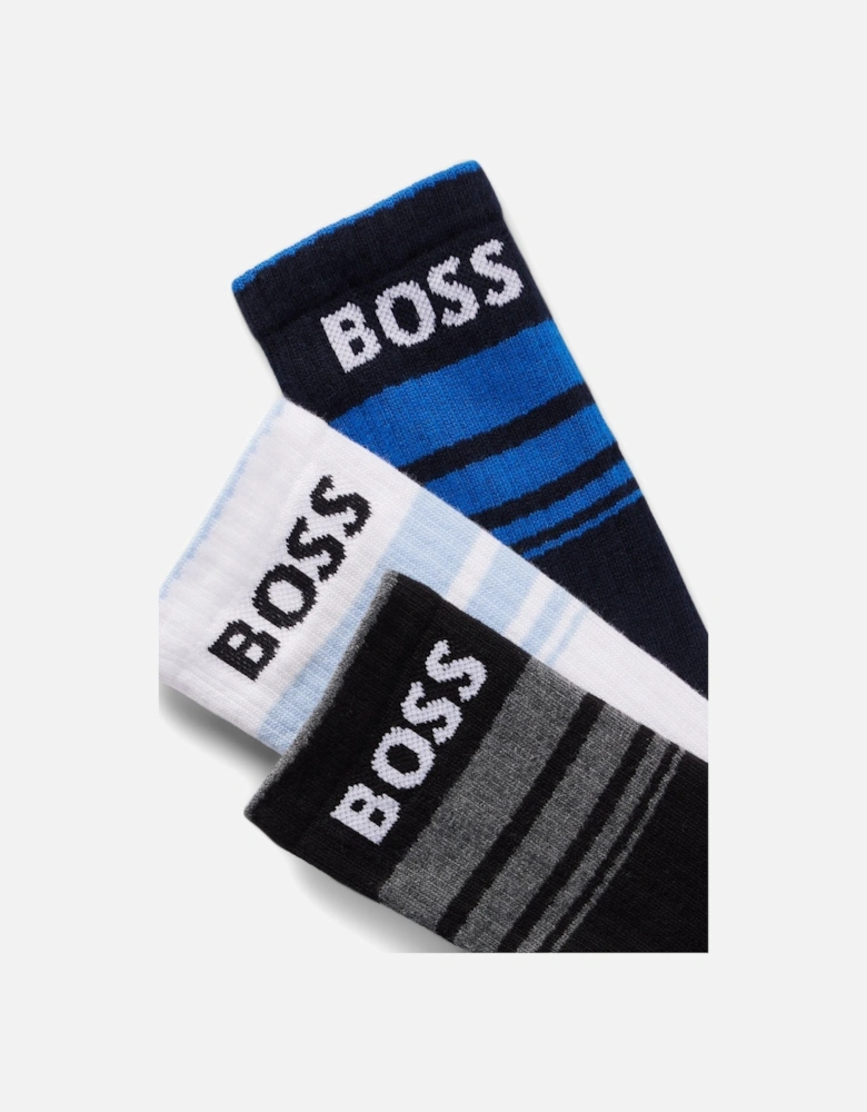 BOSS Black 3P QS Rib Stripe Socks 961 Misc