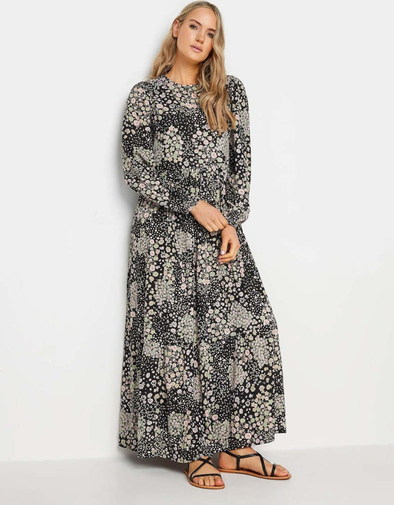Tall Ditsy Floral Long Sleeve Smock Dress