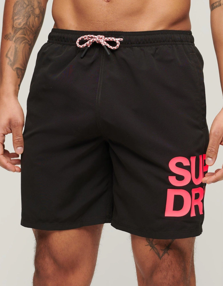 Sportswear Logo 17'' Swim Shorts - Black