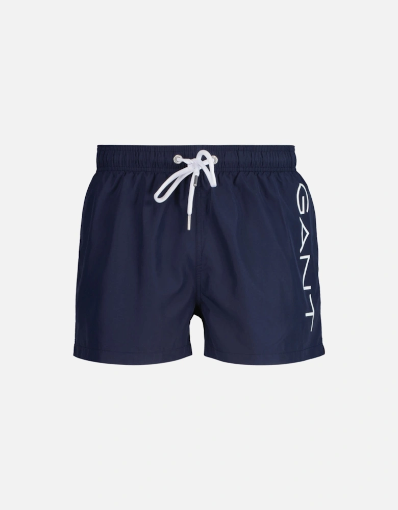 Lightweight Side Logo Swim Shorts, Navy