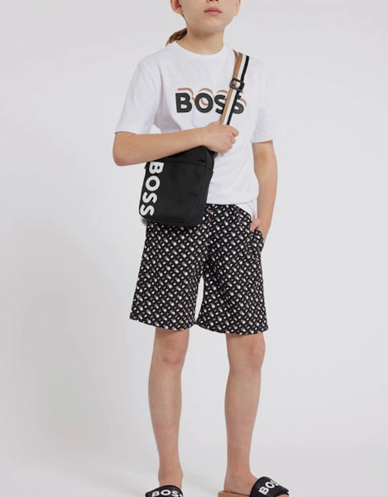 BOYS BLACK MESSENGER BAG