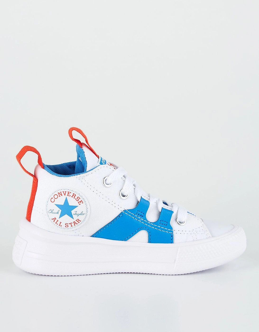 Kids Unisex Ultra Mid Trainers - White/Blue, 2 of 1