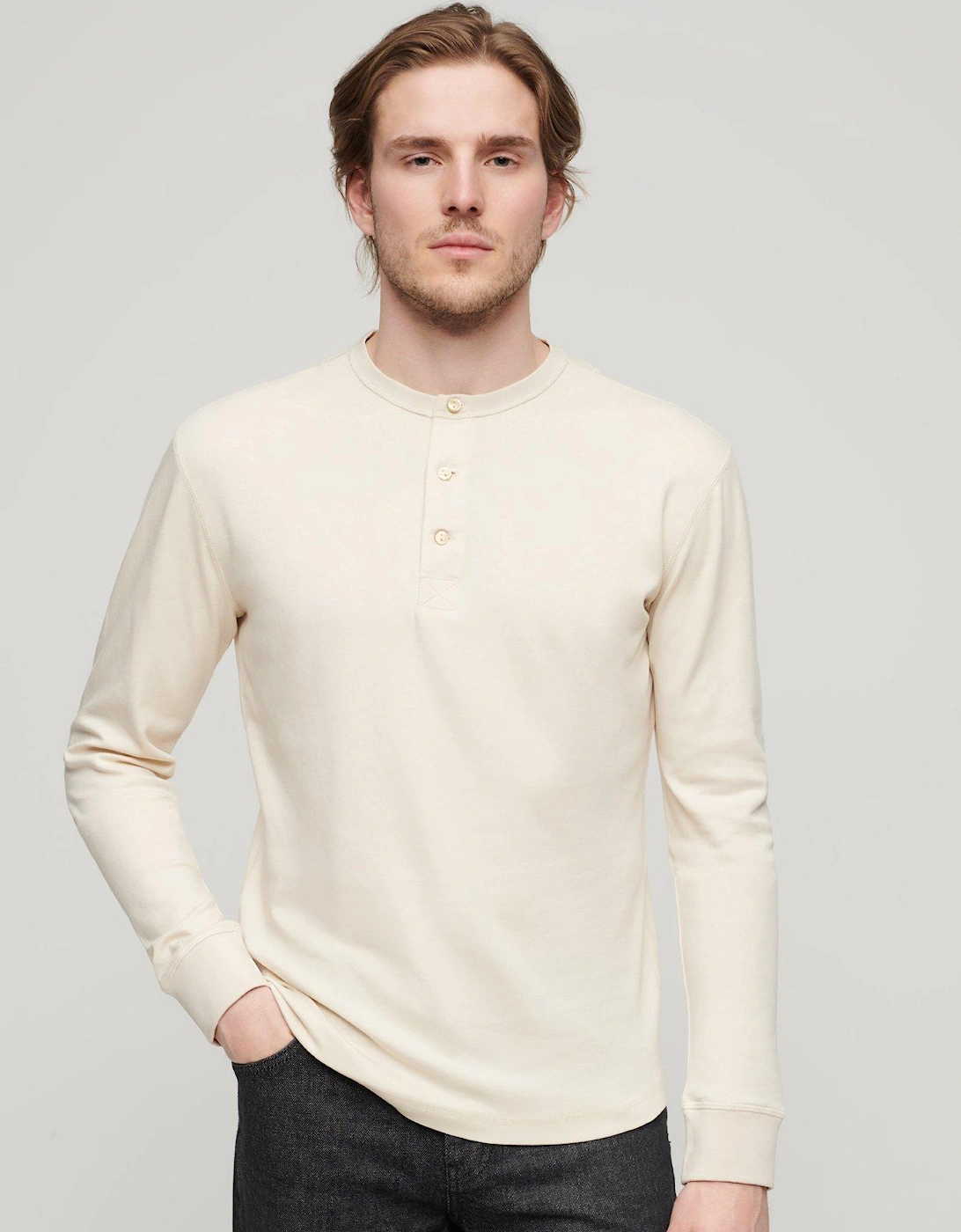 Long Sleeve Jersey T-shirt - Beige, 2 of 1