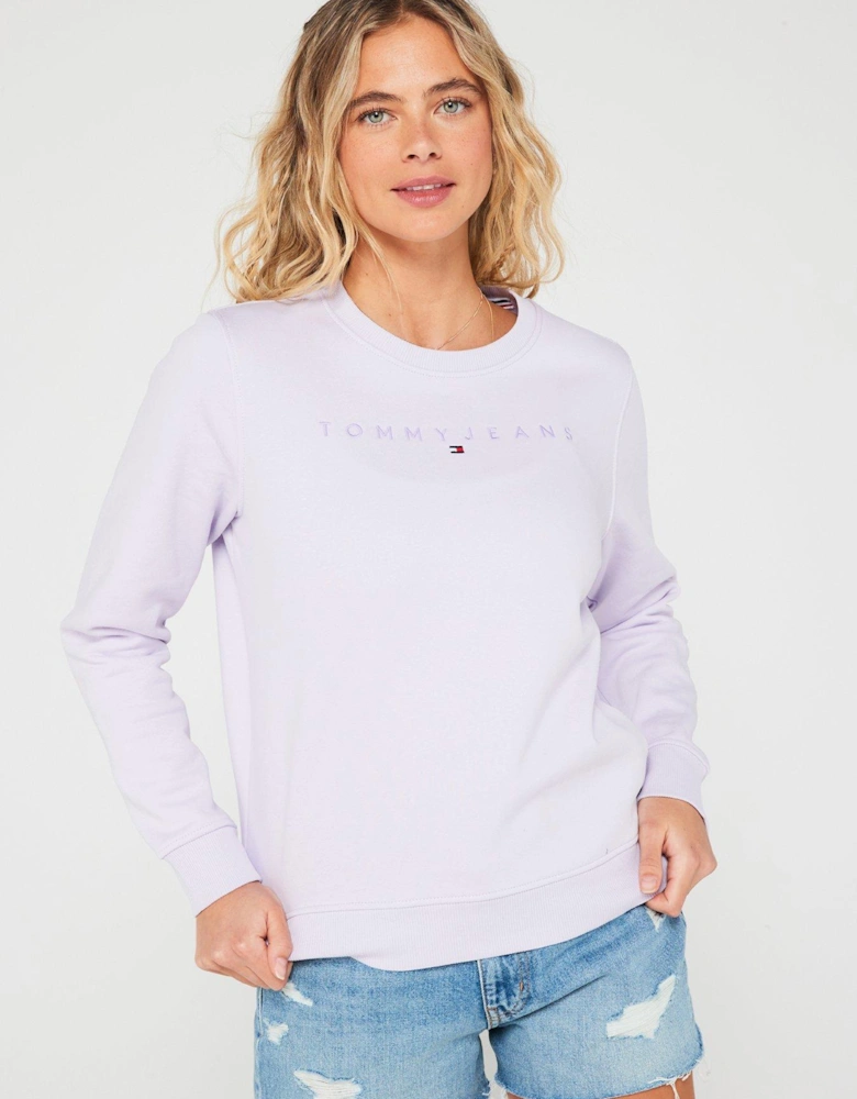 Embroidered Logo Sweatshirt - Purple