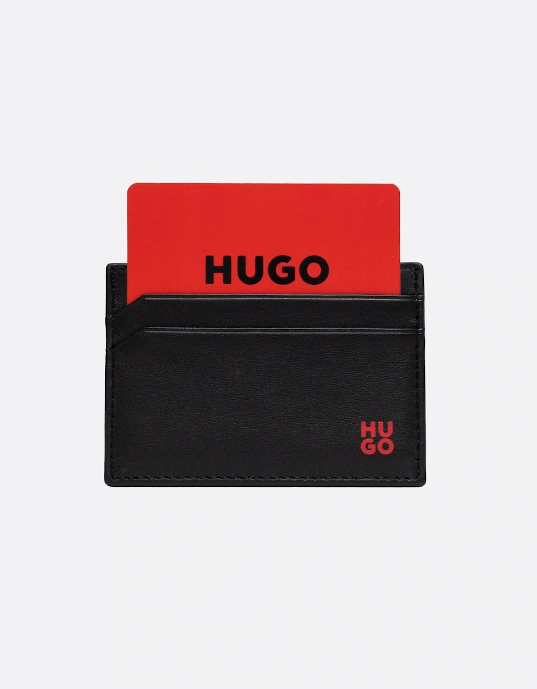 Tibby Nappa Leather Card Holder with Stacked Logo