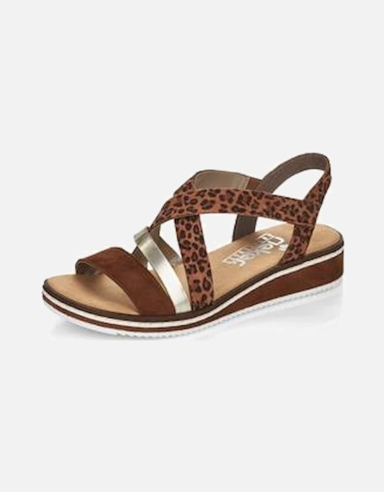 sandal V3663 24 noisette/gold