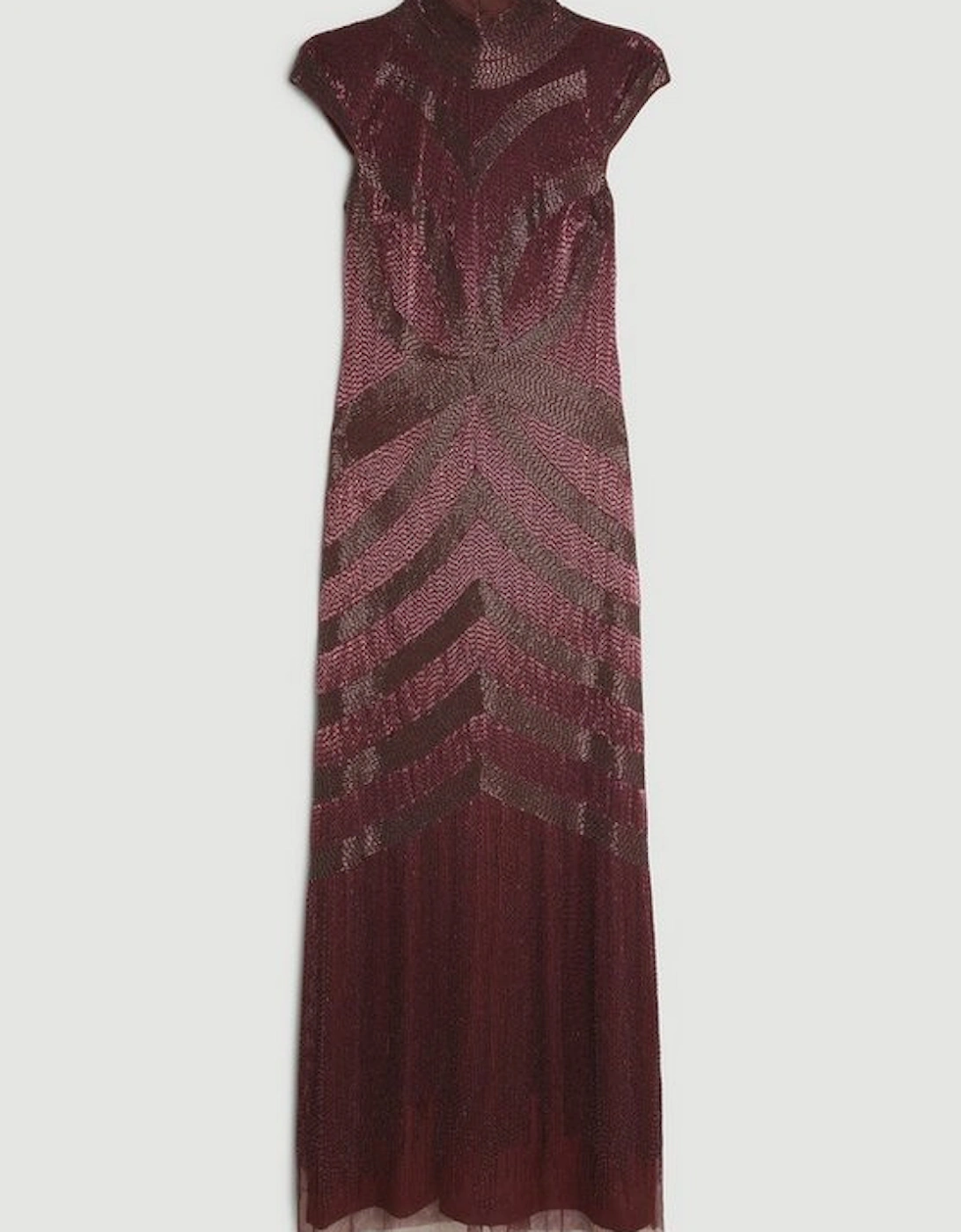 Beaded Embellished Woven Maxi Dress
