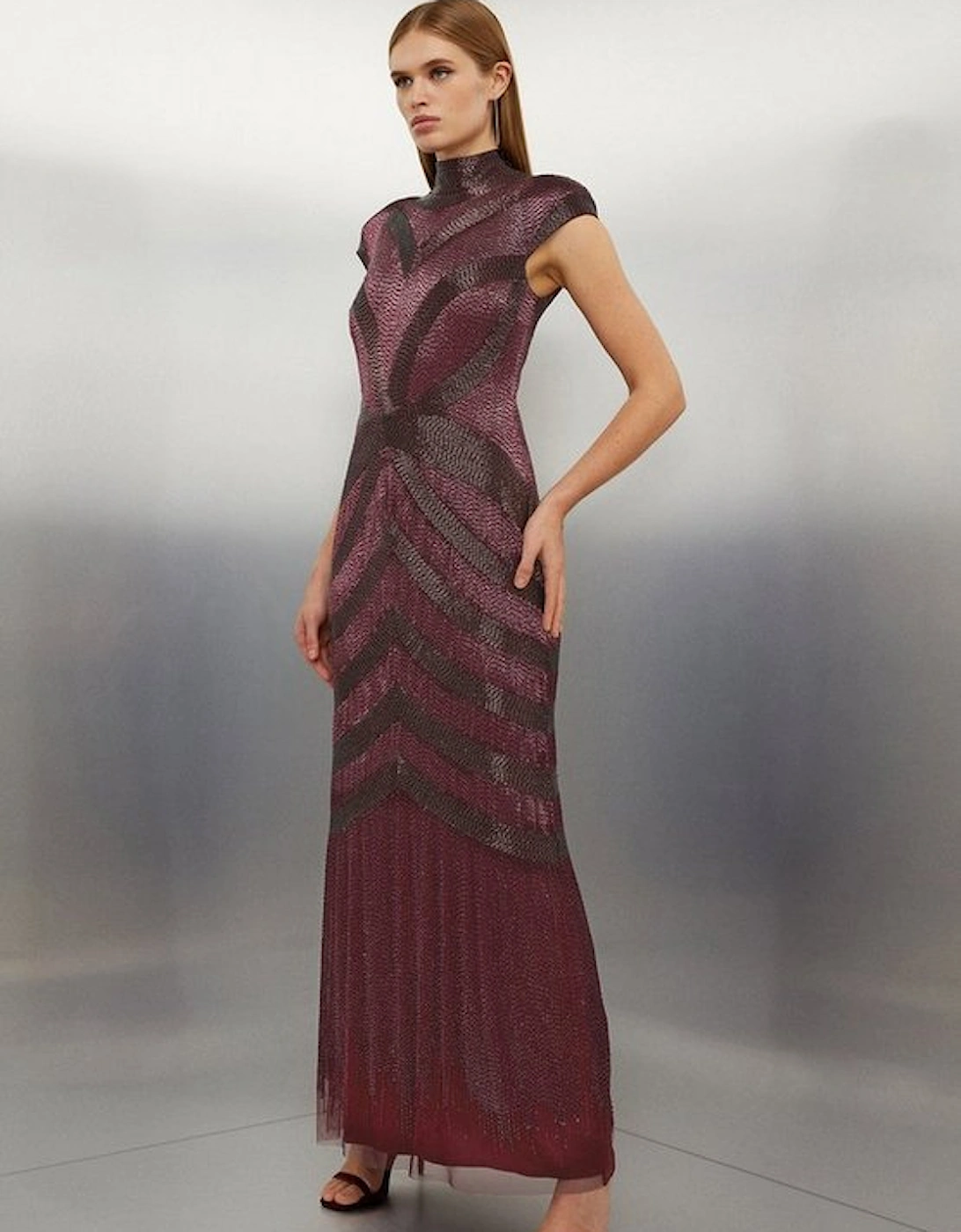 Beaded Embellished Woven Maxi Dress, 5 of 4