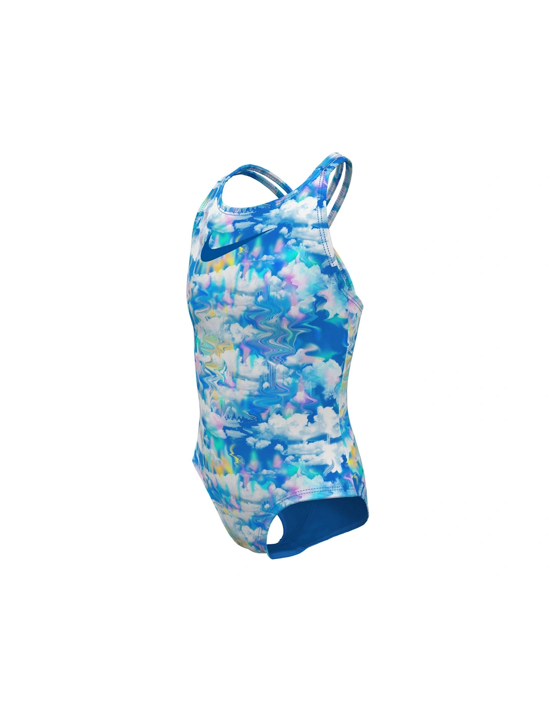 Dream Clouds Girl's Crossback One Piece-blue, 4 of 3