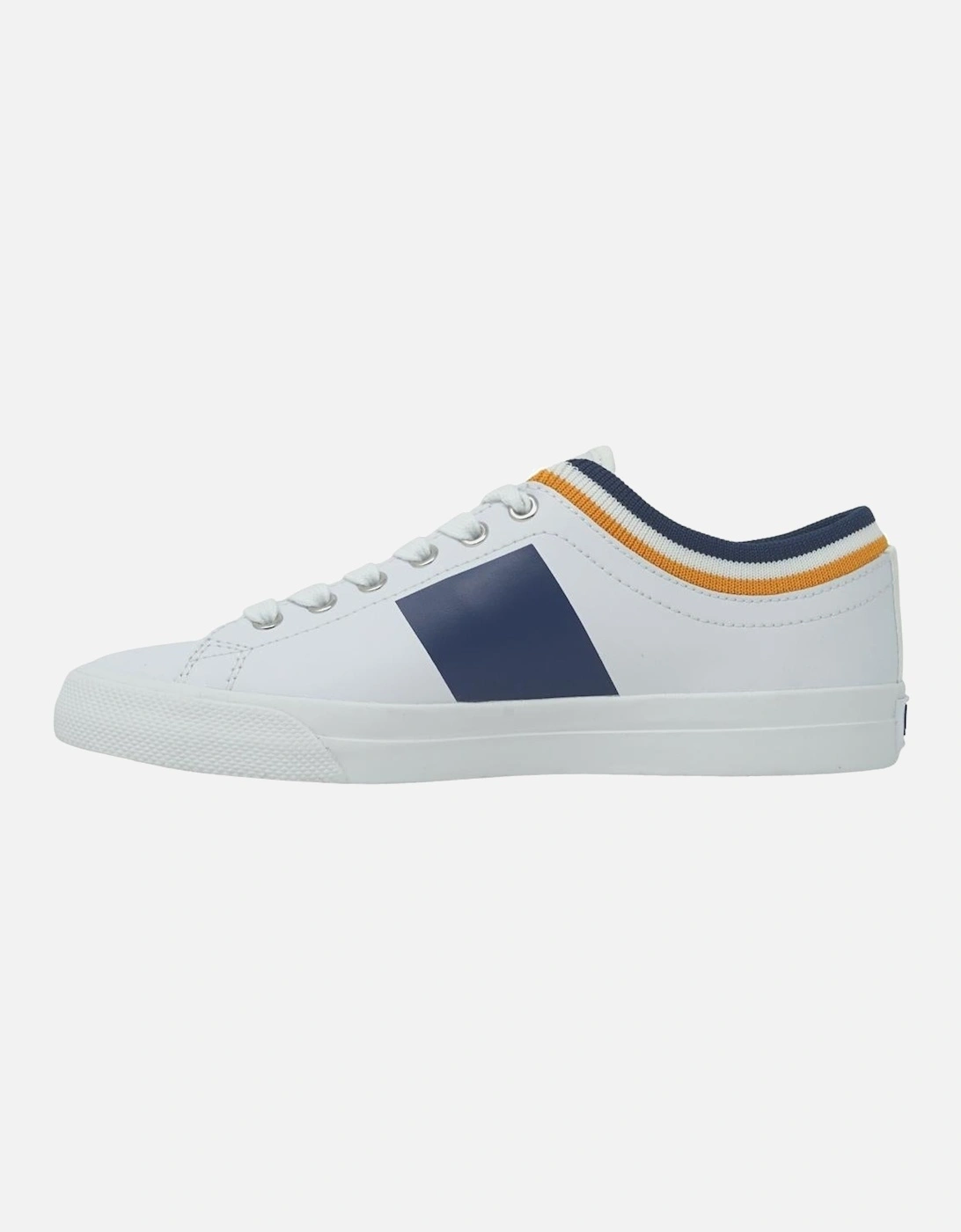 Underspin Tipped Cuff Leather Mens White Trainers