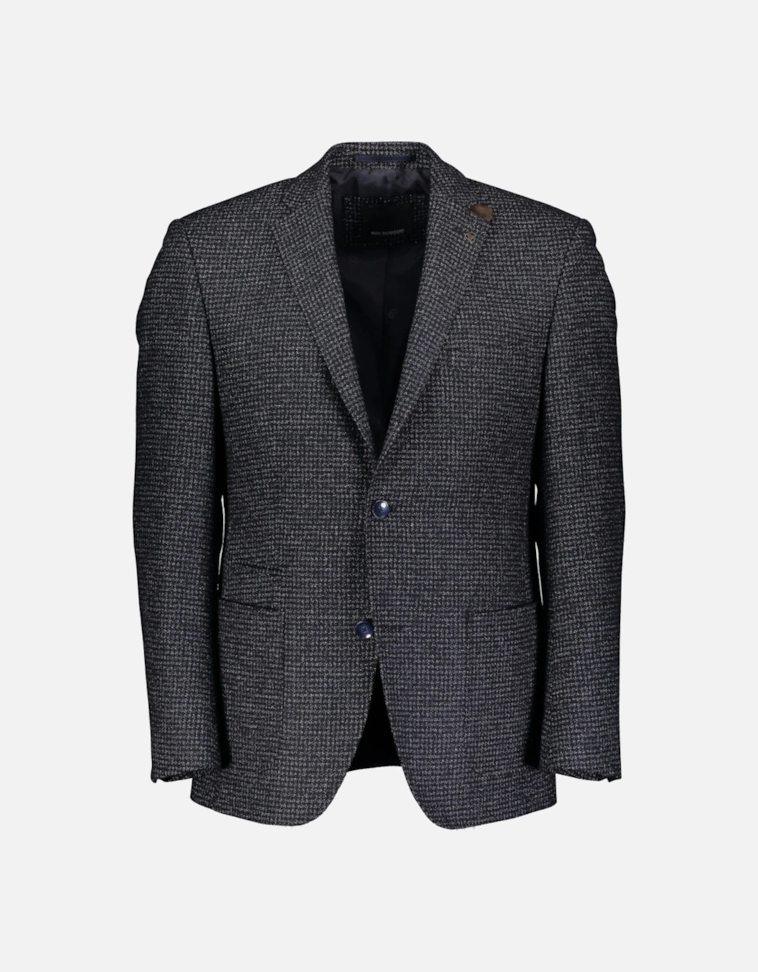 Reg Fit Micro Check Jacket A410 Navy, 3 of 2