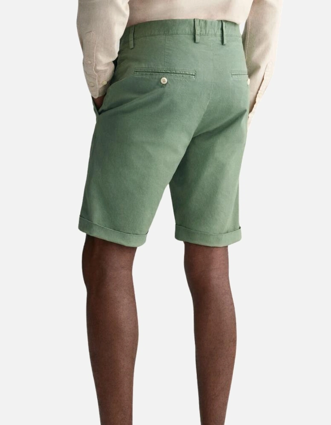 Slim Sunfaded Shorts - Kalamata Green