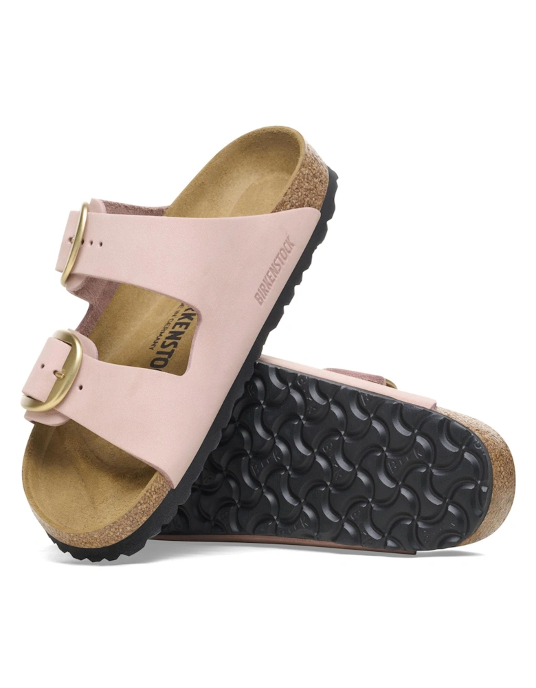 Big Buckle Womens Nubuck Leather Sandals