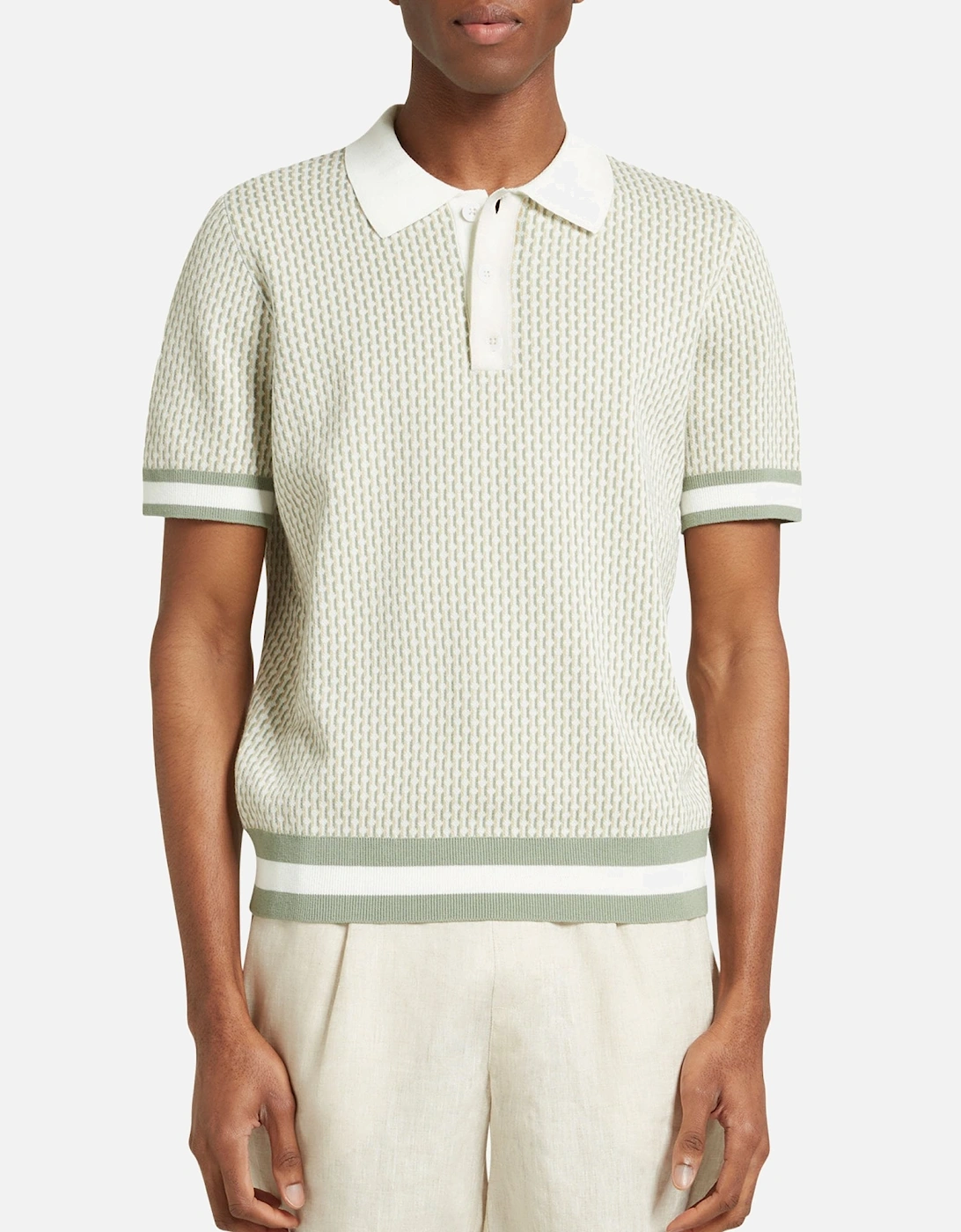 Cosmo Geo Knitted Green Polo, 5 of 4