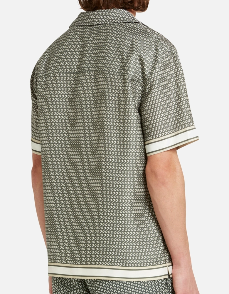 Sintra Print Tape Sleeve Khaki Shirt
