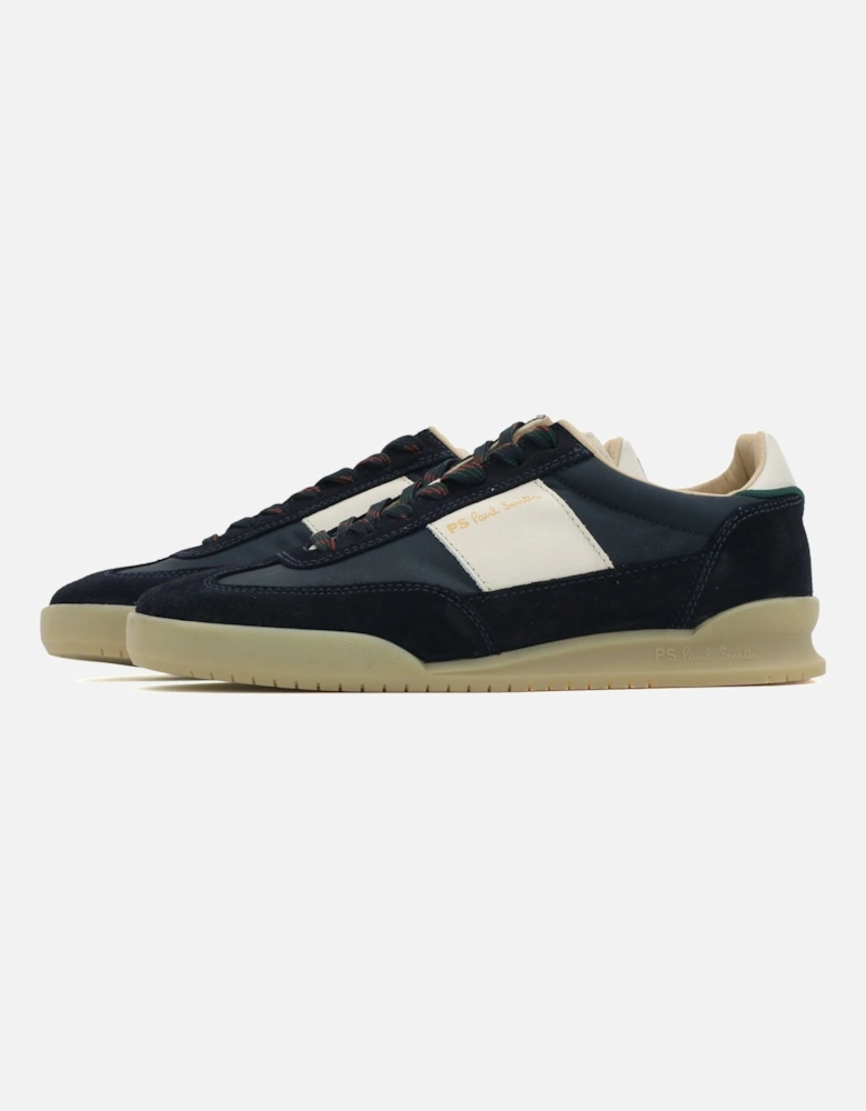 Dover White Panel Navy Trainer