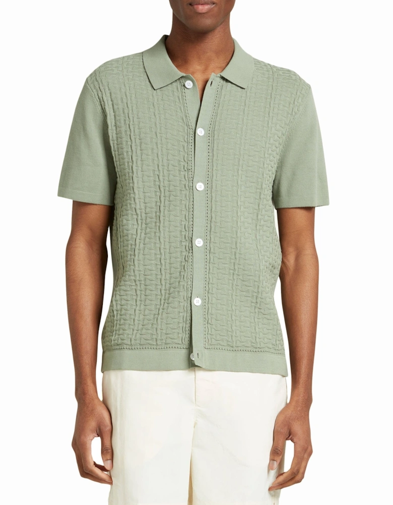 Link Knitted Sage Green Shirt