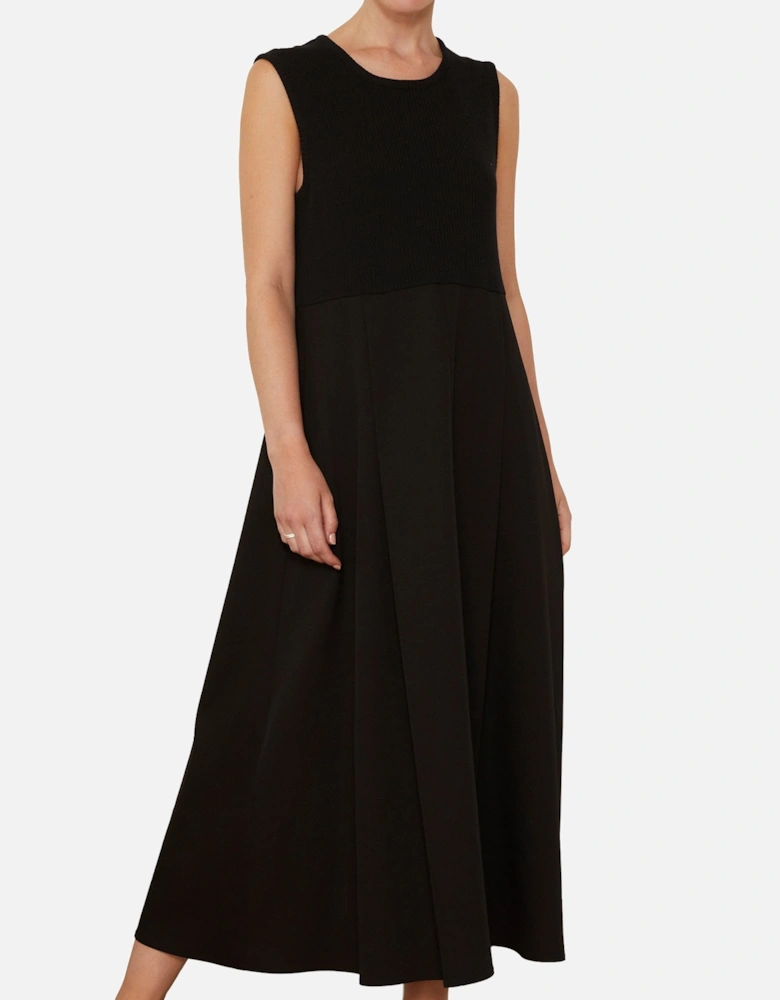 Fiona Rib Top Black Maxi Dress