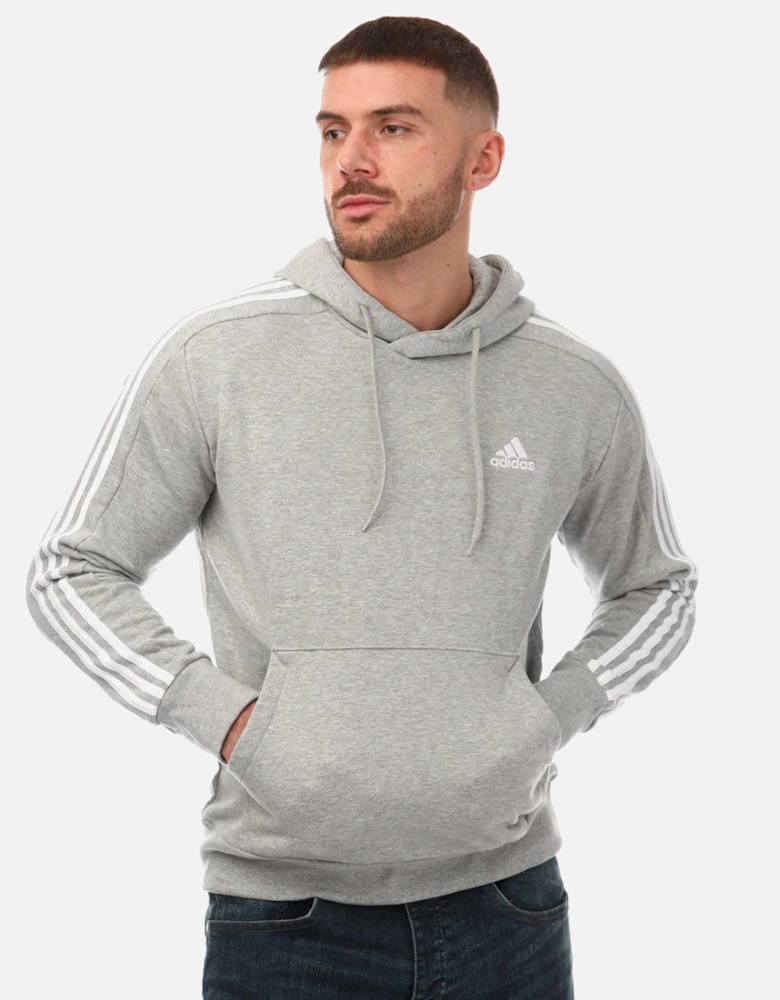 Mens Essentials 3 Stripes French Terry Hoodie