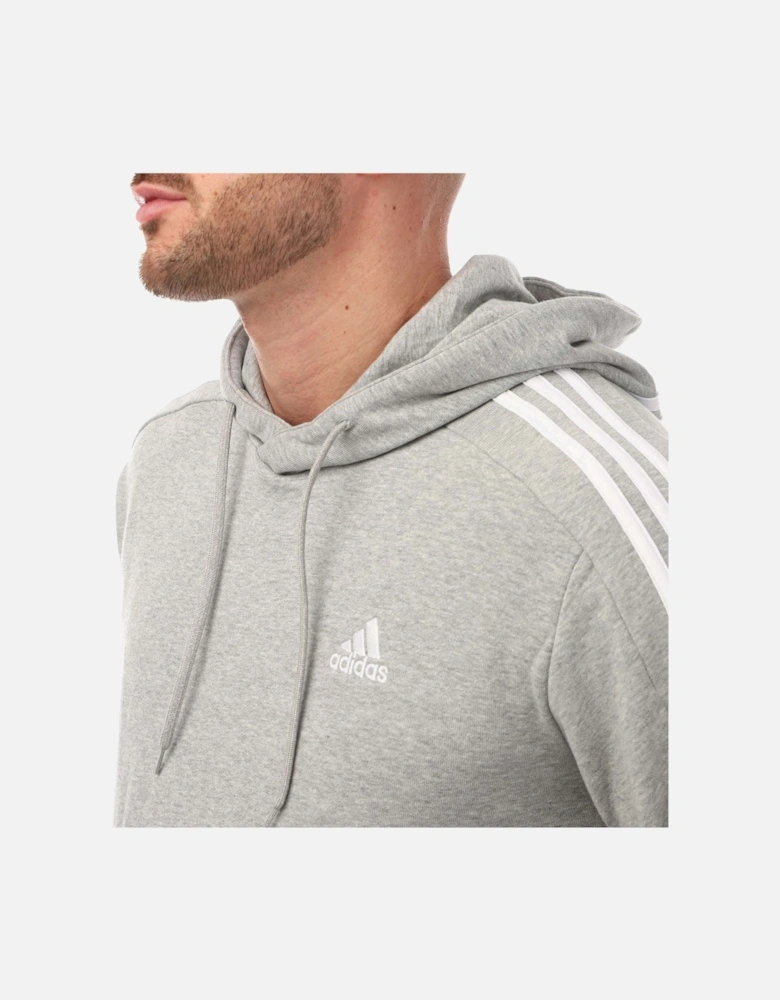 Mens Essentials 3 Stripes French Terry Hoodie