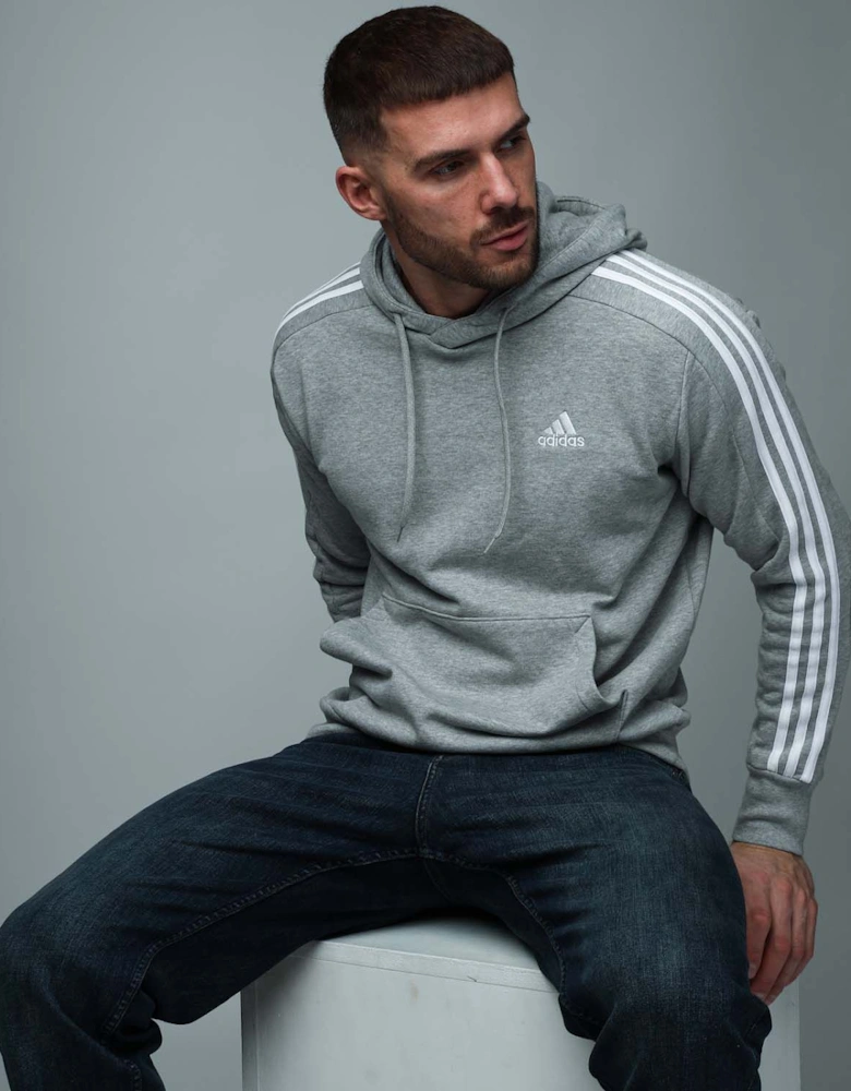 Mens Essentials 3 Stripes French Terry Hoodie