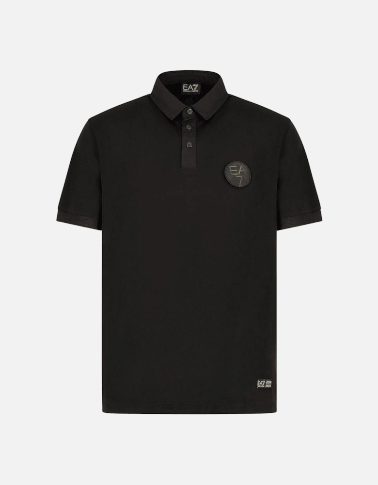 Viscose Black/Gold Polo Shirt