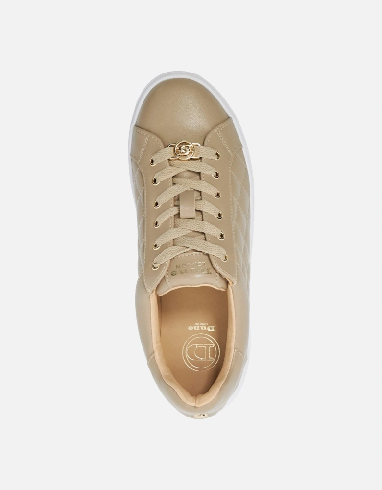 Ladies Ellenora - Quilted Logo Lace-Up Trainers