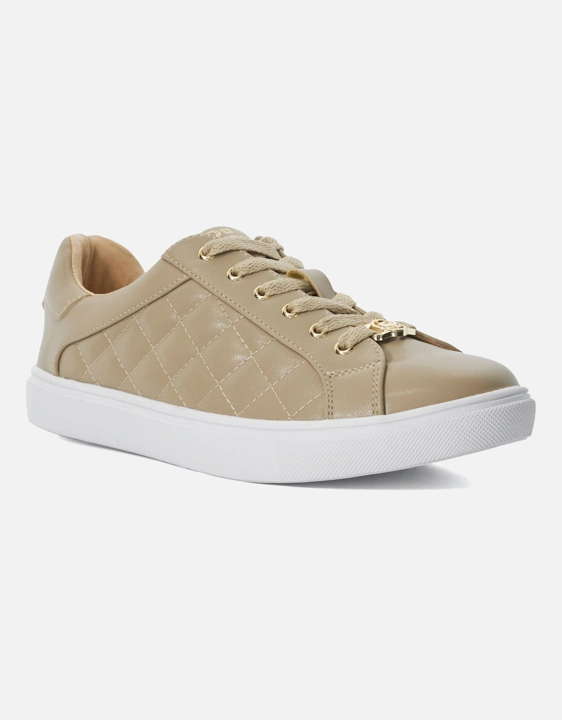 Ladies Ellenora - Quilted Logo Lace-Up Trainers, 5 of 4