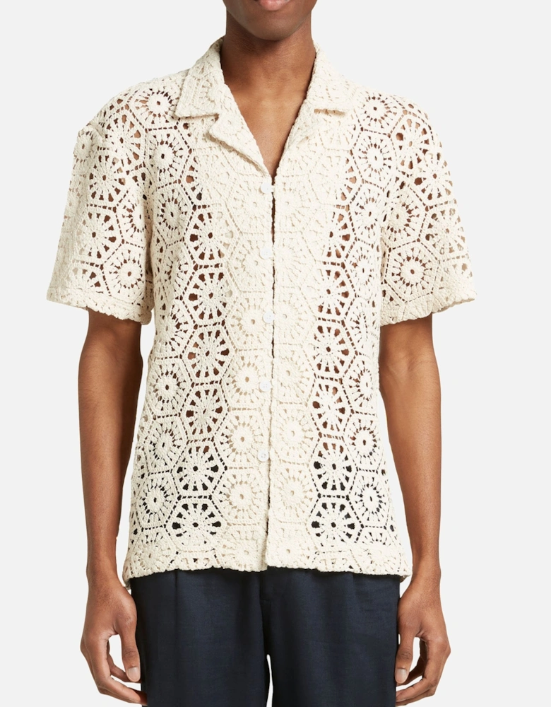 Achillies Crochet Ivory Lace Shirt