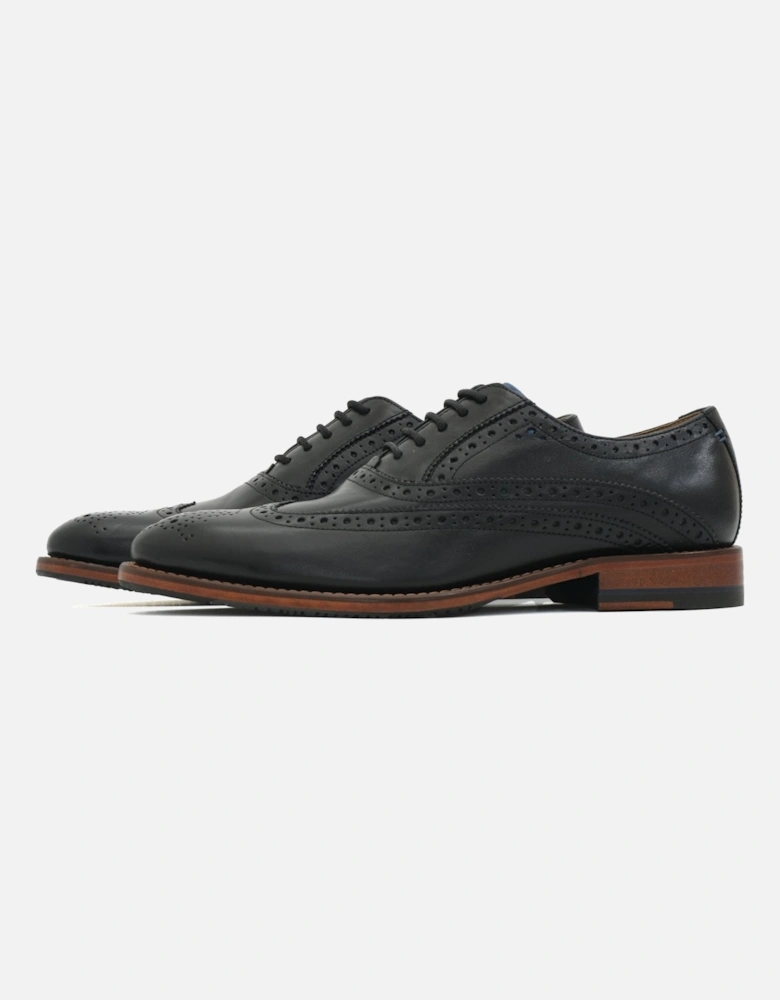 Brogue Wing Tip Black Shoe