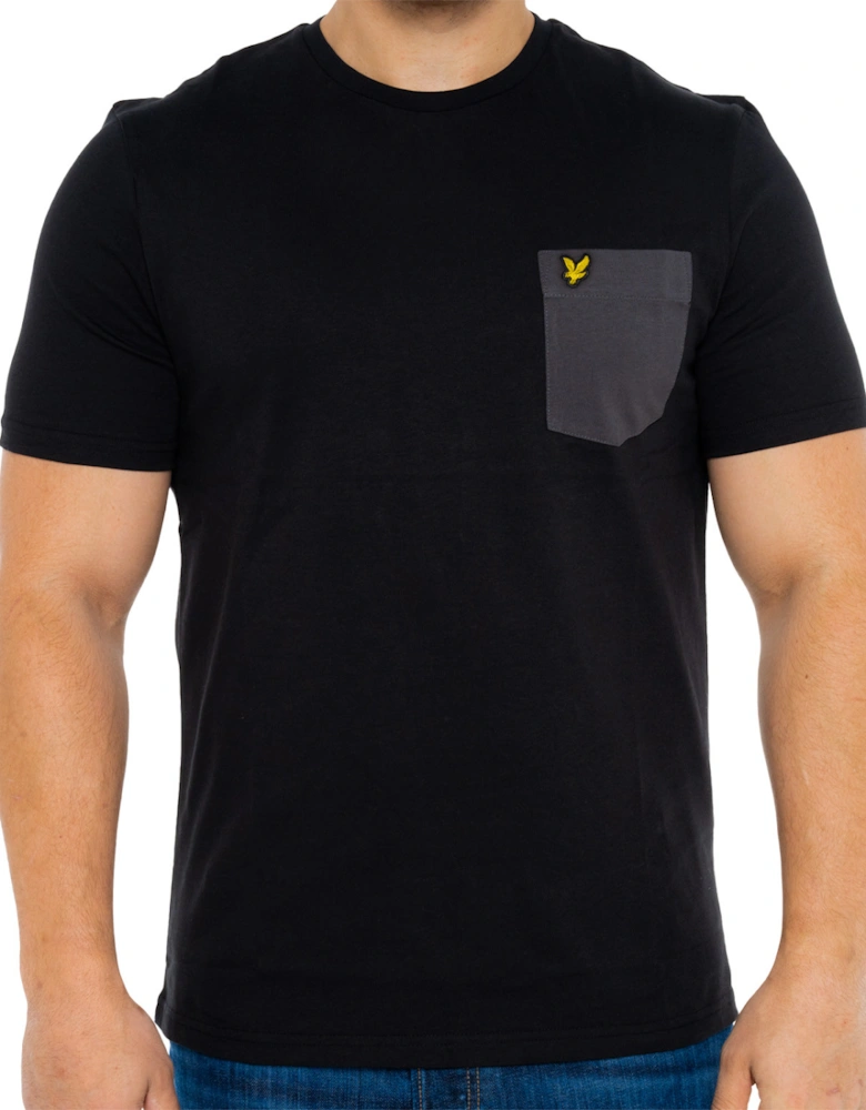 Lyle & Scott Mens Contrast Pocket T-Shirt (Black/Grey)
