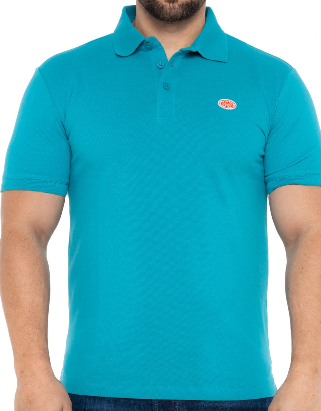 Armor Lux Mens MC Polo Shirt (Turquoise), 8 of 7