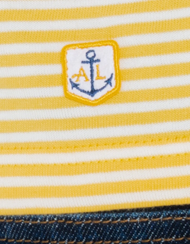 Armor Lux Mens Heritage Striped T-Shirt (Yellow)