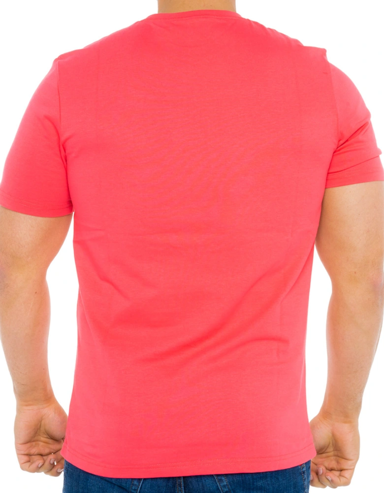 Lyle & Scott Mens Contrast Pocket T-Shirt (Pink/Navy)