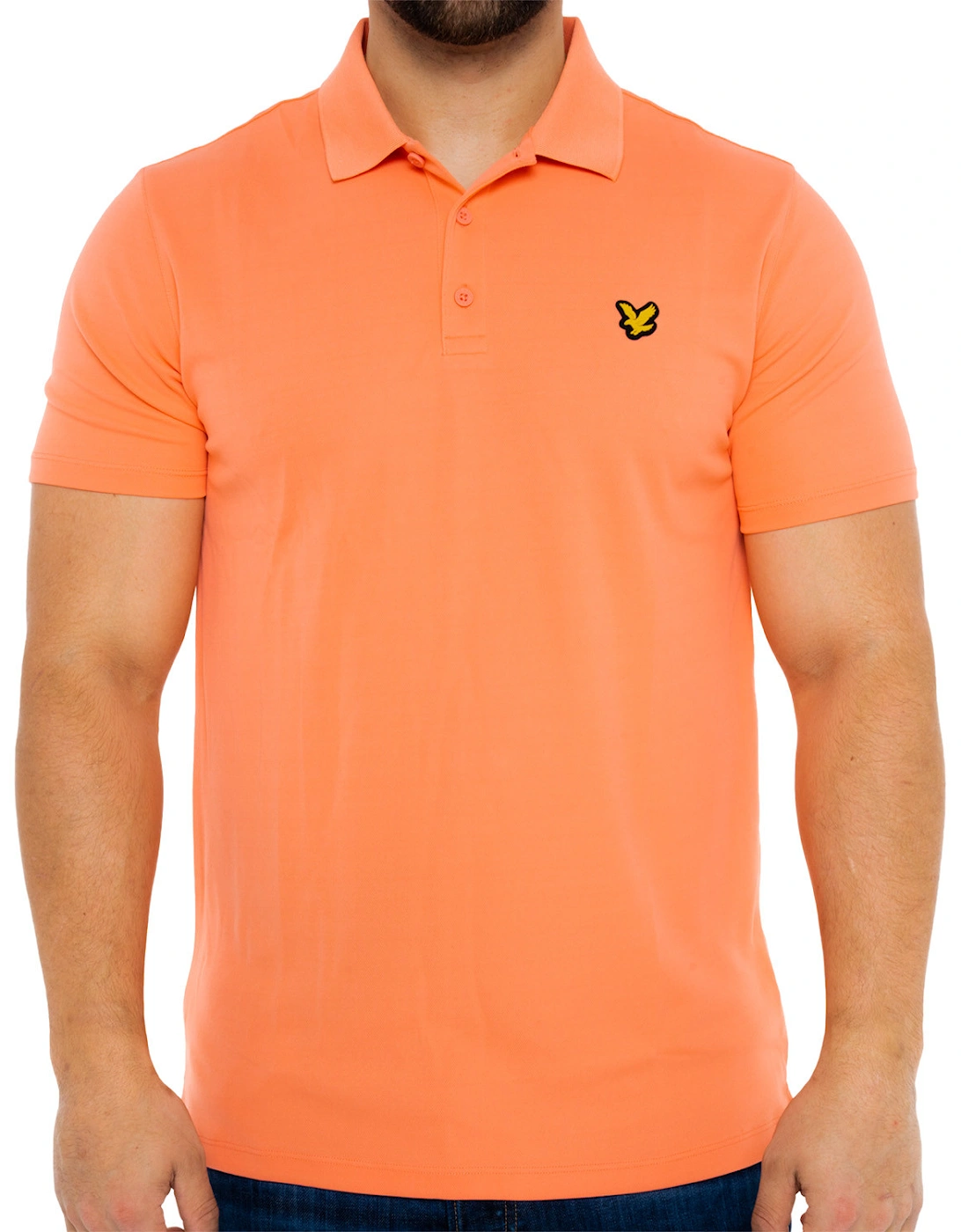 Lyle & Scott Mens Golf Technical Polo Shirt (Coral), 8 of 7