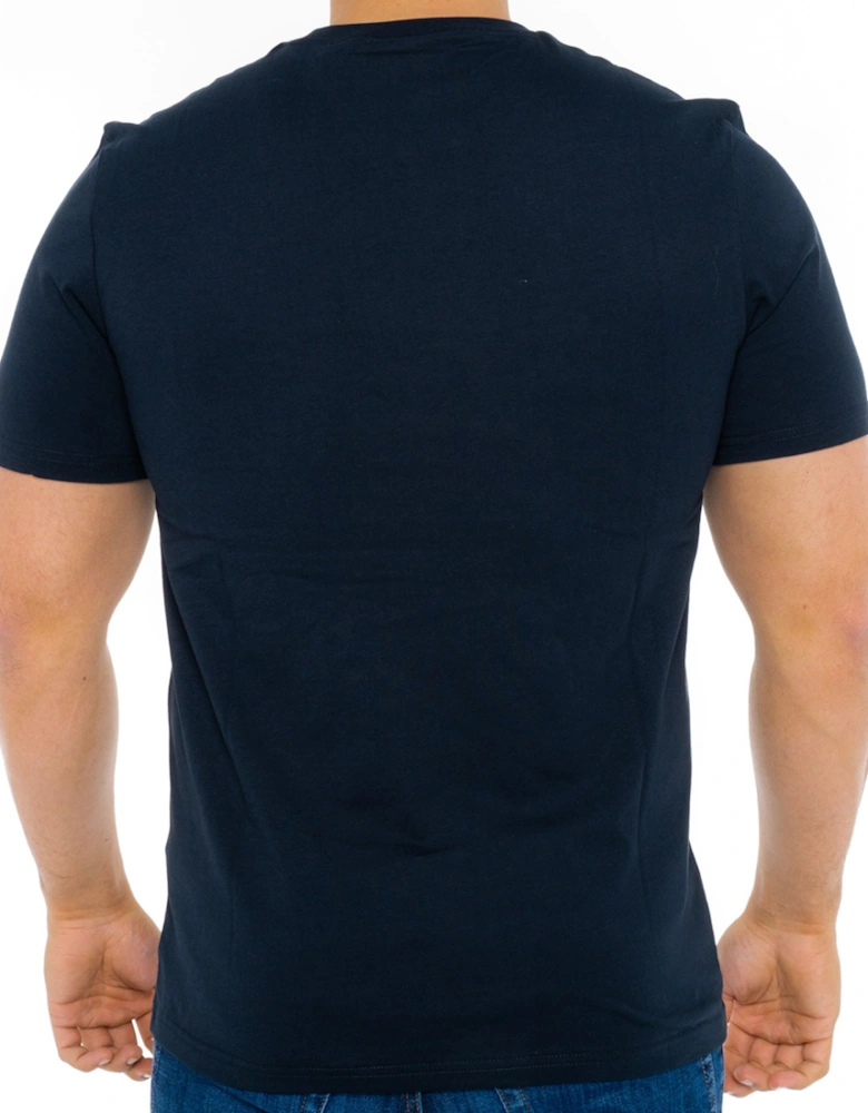 Lyle & Scott Mens Contrast Pocket T-Shirt (Navy/Beige)