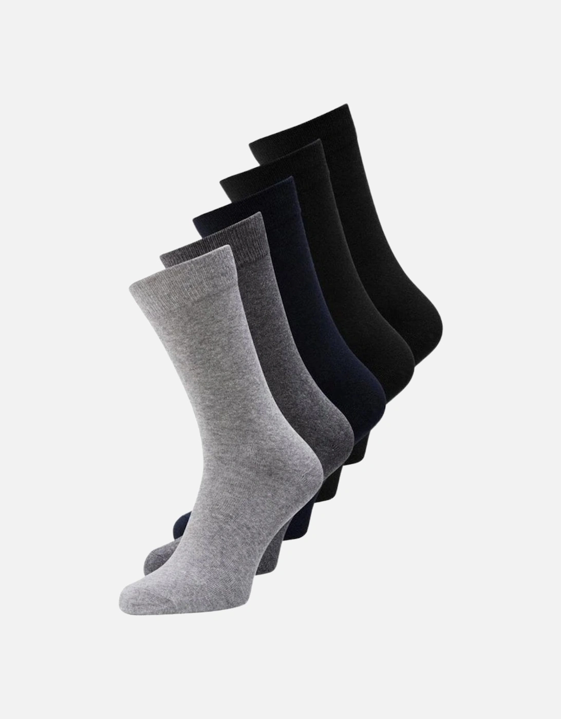 Plain Socks 5 Pack - Mixed Colours, 2 of 1