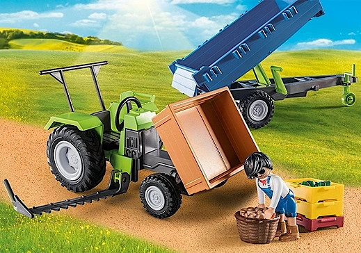 71249 Harvester Tractor With Trailer
