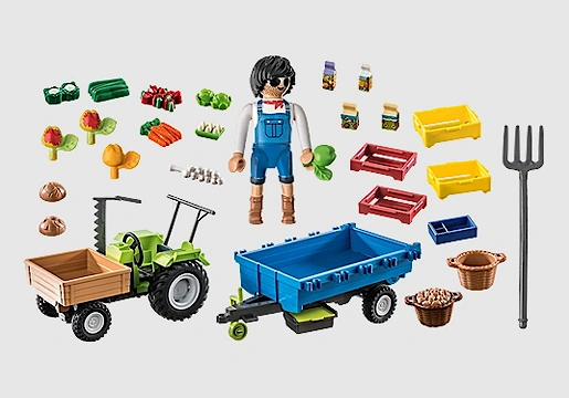 71249 Harvester Tractor With Trailer