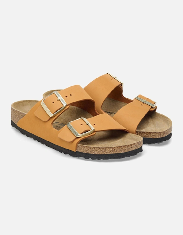 Birkenstock Women's Arizona Nubuck Leather Sandal Narrow Fit Burnt Orange