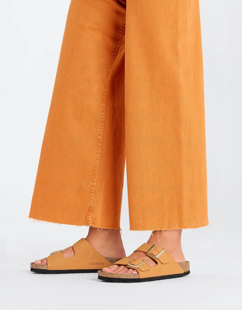 Birkenstock Women's Arizona Nubuck Leather Sandal Narrow Fit Burnt Orange