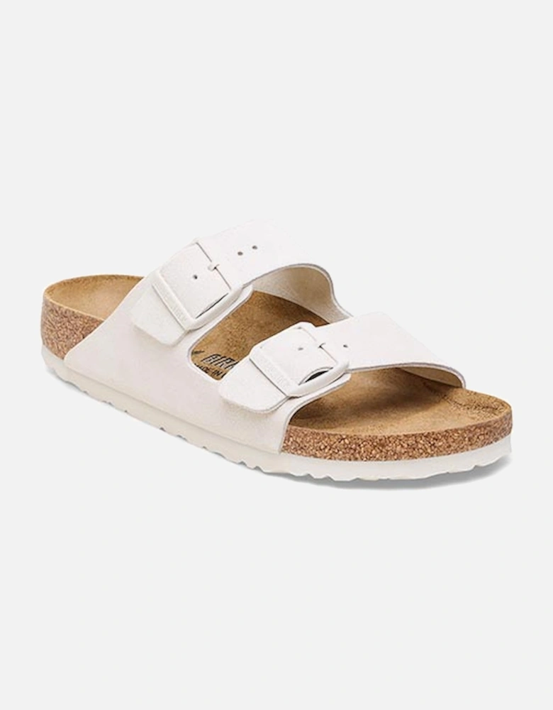 Birkenstock Women's Arizona Suede Leather Sandal Narrow Fit Antique White