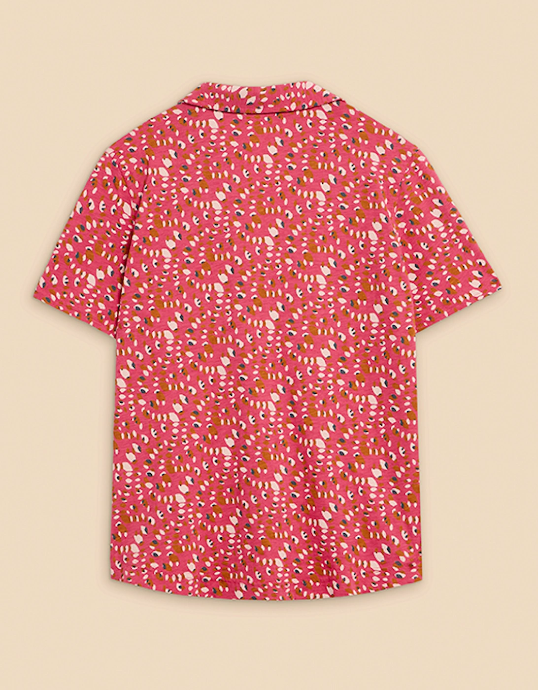 Women's Penny Pocket Jersey Shirt Pink Print