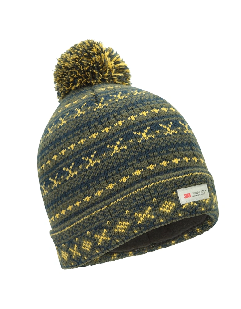 Mens Fair Isle Thinsulate Beanie