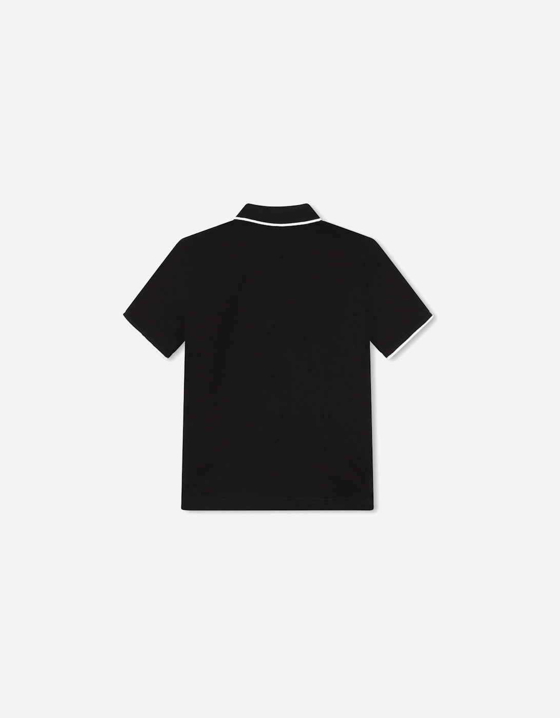 Youths Tipped Trim Polo Shirt (Black)