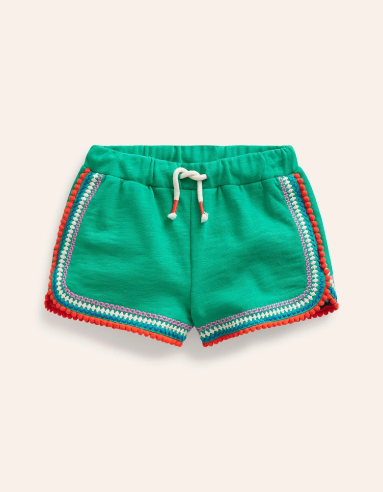 Pom Trim Jersey Shorts