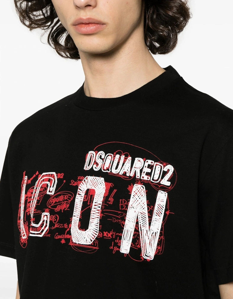 Icon Scribble Cool Fit T-shirt Black